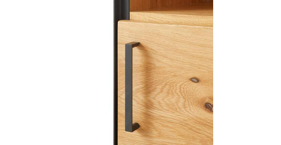 AKTENSCHRANK 55/197/40 cm  - Eichefarben/Anthrazit, Natur, Holz/Holzwerkstoff (55/197/40cm) - Linea Natura