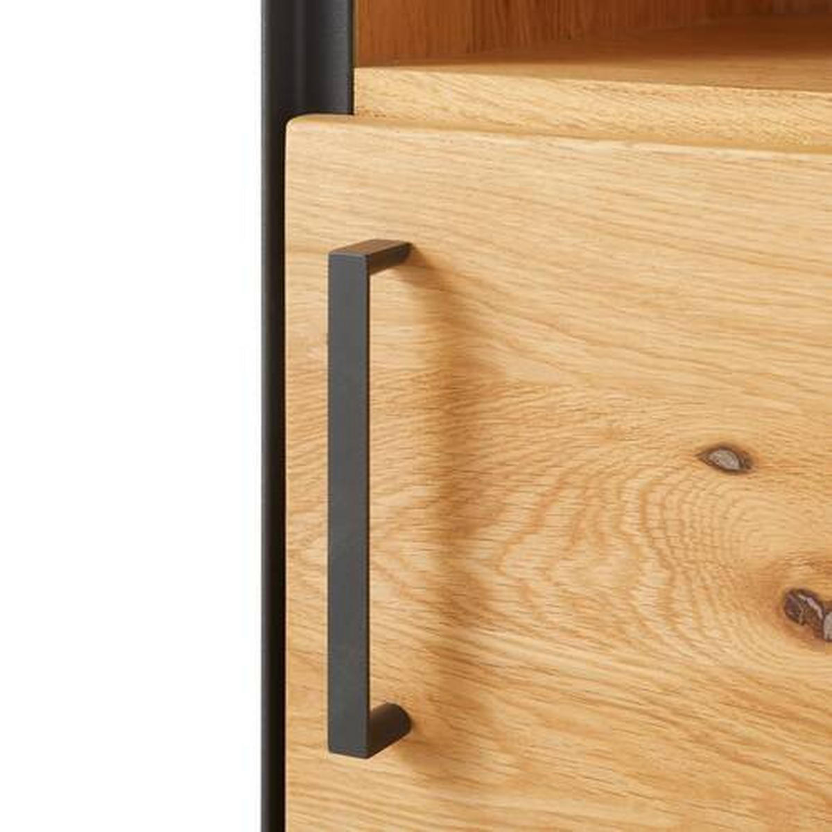 AKTENREGAL 55/197/40 cm  - Eichefarben/Graphitfarben, Natur, Holz/Holzwerkstoff (55/197/40cm) - Linea Natura