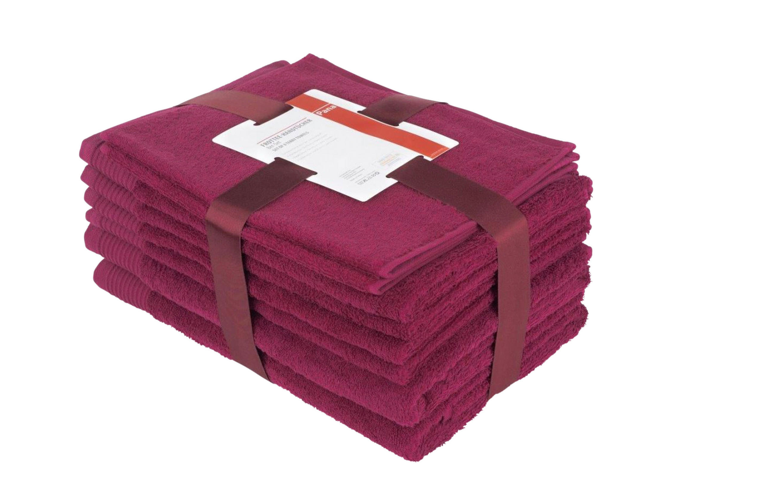 FROTTIERSET PANA Bordeaux 8-teilig  - Bordeaux, Basics, Textil
