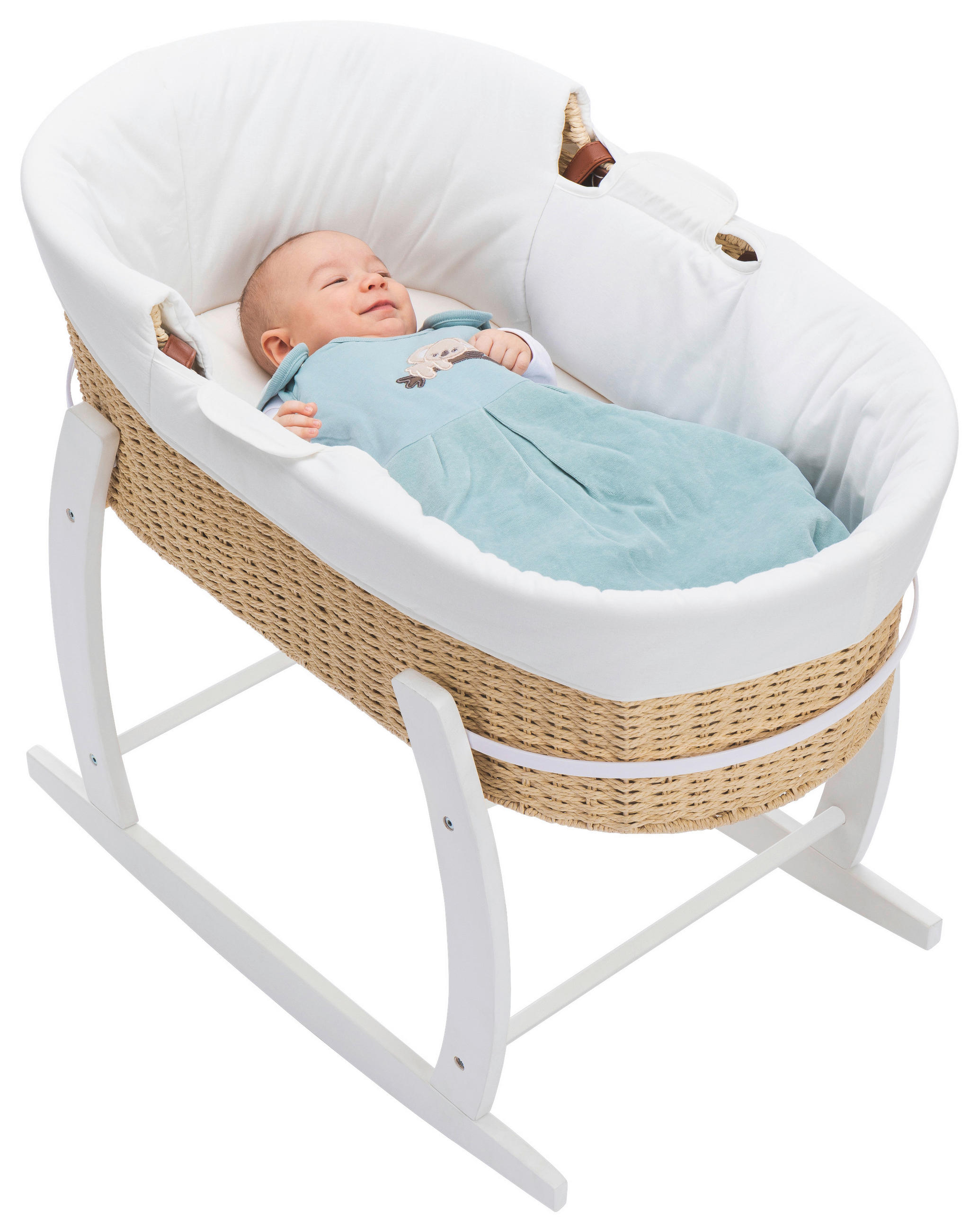 OGRODJE ZA ZIBKO - bela, Trend, les (74/47/50cm) - Fillikid