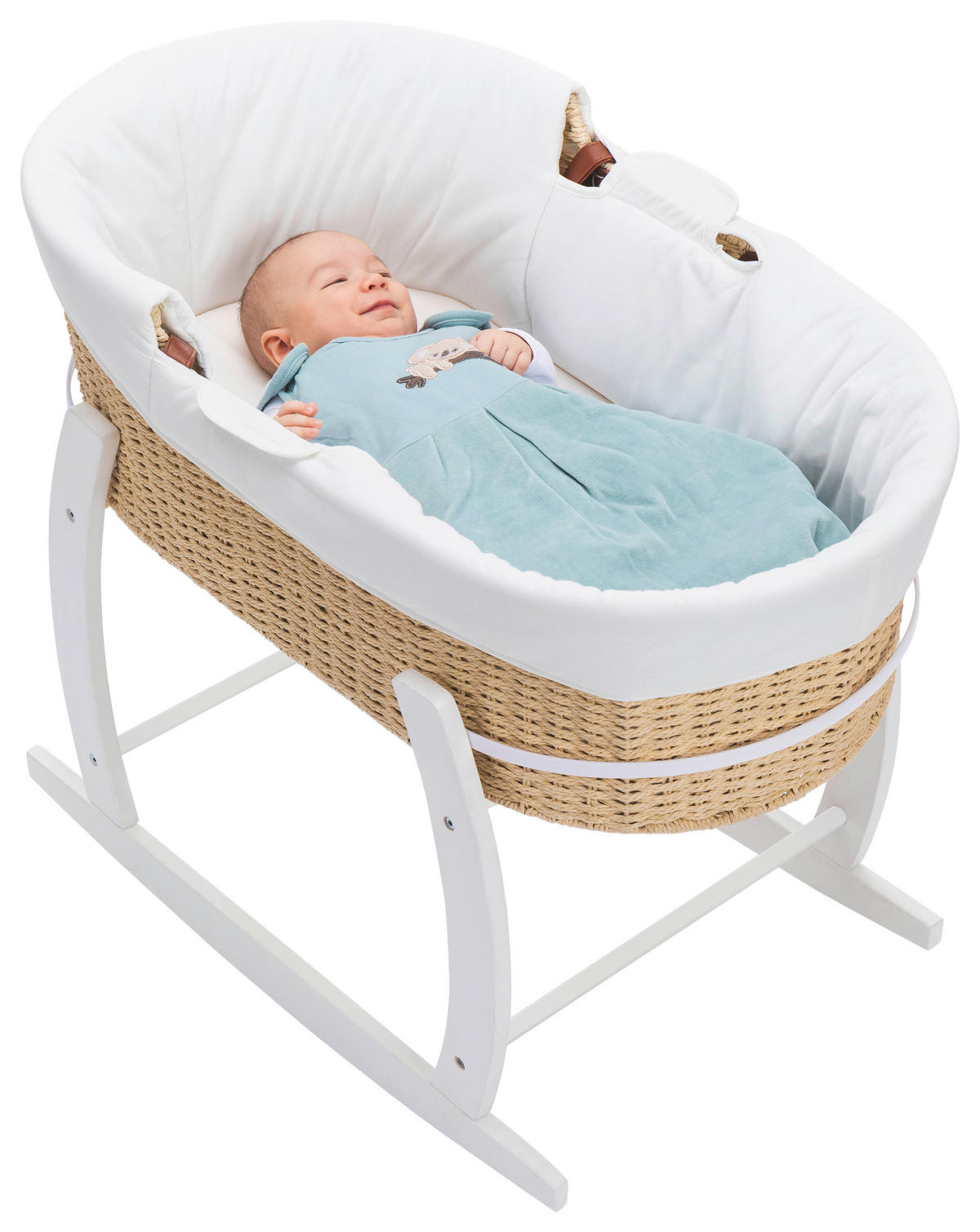 OGRODJE ZA ZIBKO - bela, Trend, les (74/47/50cm) - Fillikid