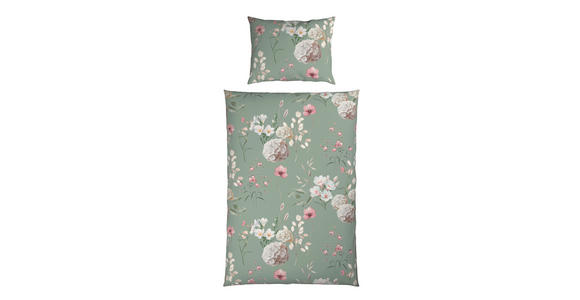WENDEBETTWÄSCHE 2-teilig Flanell 140/200 cm  - Grün, KONVENTIONELL, Textil (140/200cm) - Esposa