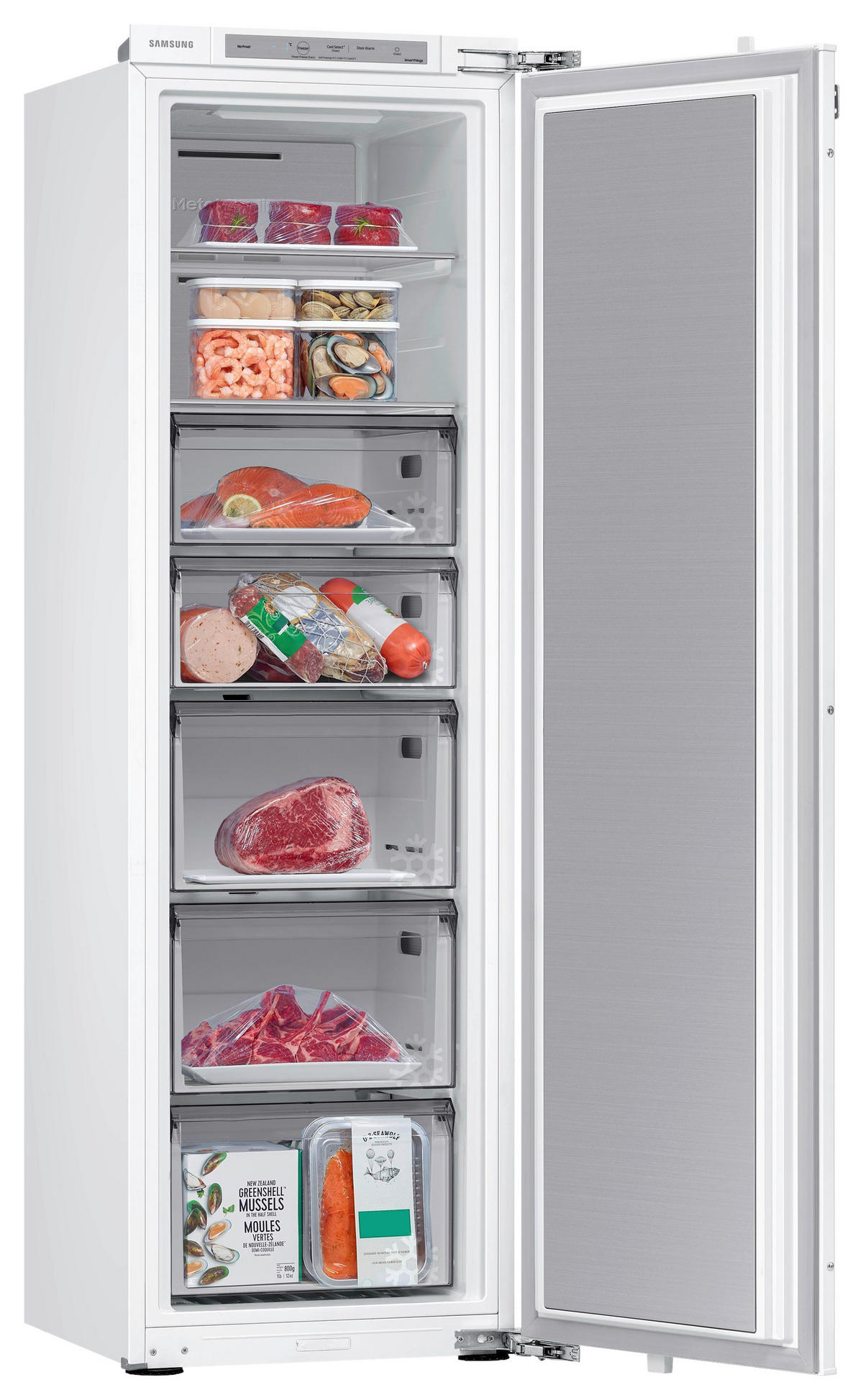 EINBAUGEFRIERSCHRANK BRZ22720EWW/EF  - Weiß, Basics, Glas/Kunststoff (54,0/177,5/55,0cm) - Samsung