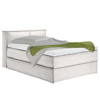 BOXSPRINGBETT 140/220 cm  in Creme  - Creme/Schwarz, Design, Textil (140/220cm) - home24