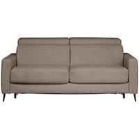 SCHLAFSOFA MIT TEMPUR MATRATZE Velours Taupe  - Taupe/Schwarz, Design, Textil/Metall (200/85-99/104cm) - Novel