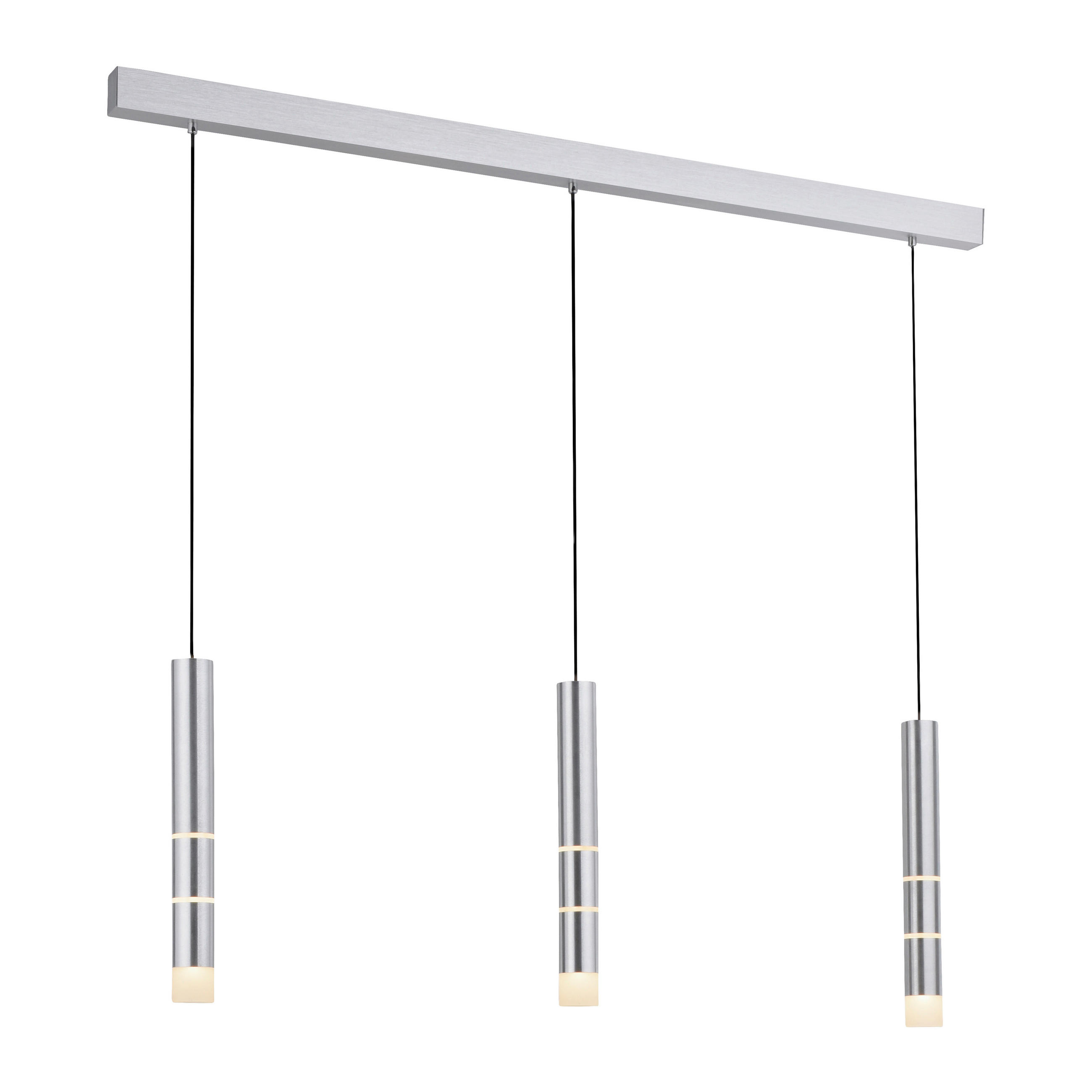LED-HÄNGELEUCHTE 120/5/120 cm  - Alufarben, Design, Kunststoff/Metall (120/5/120cm) - Neuhaus PURE