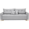 SCHLAFSOFA Webstoff Grau  - Eichefarben/Grau, Design, Holz/Textil (227/98/113cm) - Carryhome