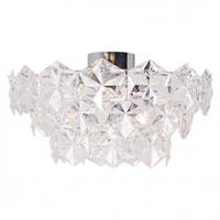 DECKENLEUCHTE Monarque 51/28 cm   - Klar/Chromfarben, LIFESTYLE, Kunststoff/Metall (51/28cm) - By Rydéns