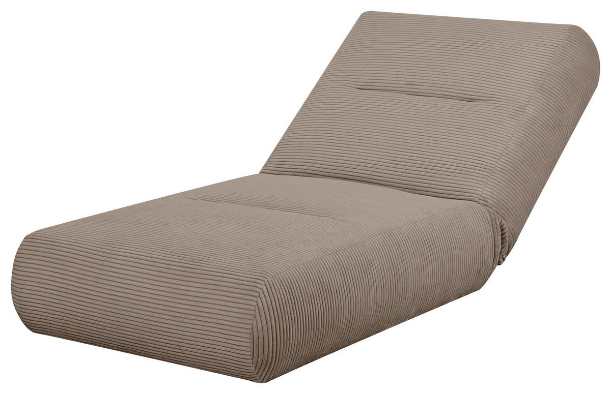 FOTELJ S FUNKCIJO LEŽIŠČA,  rjava tekstil - rjava, Design, tekstil (81/88/160cm) - Livetastic