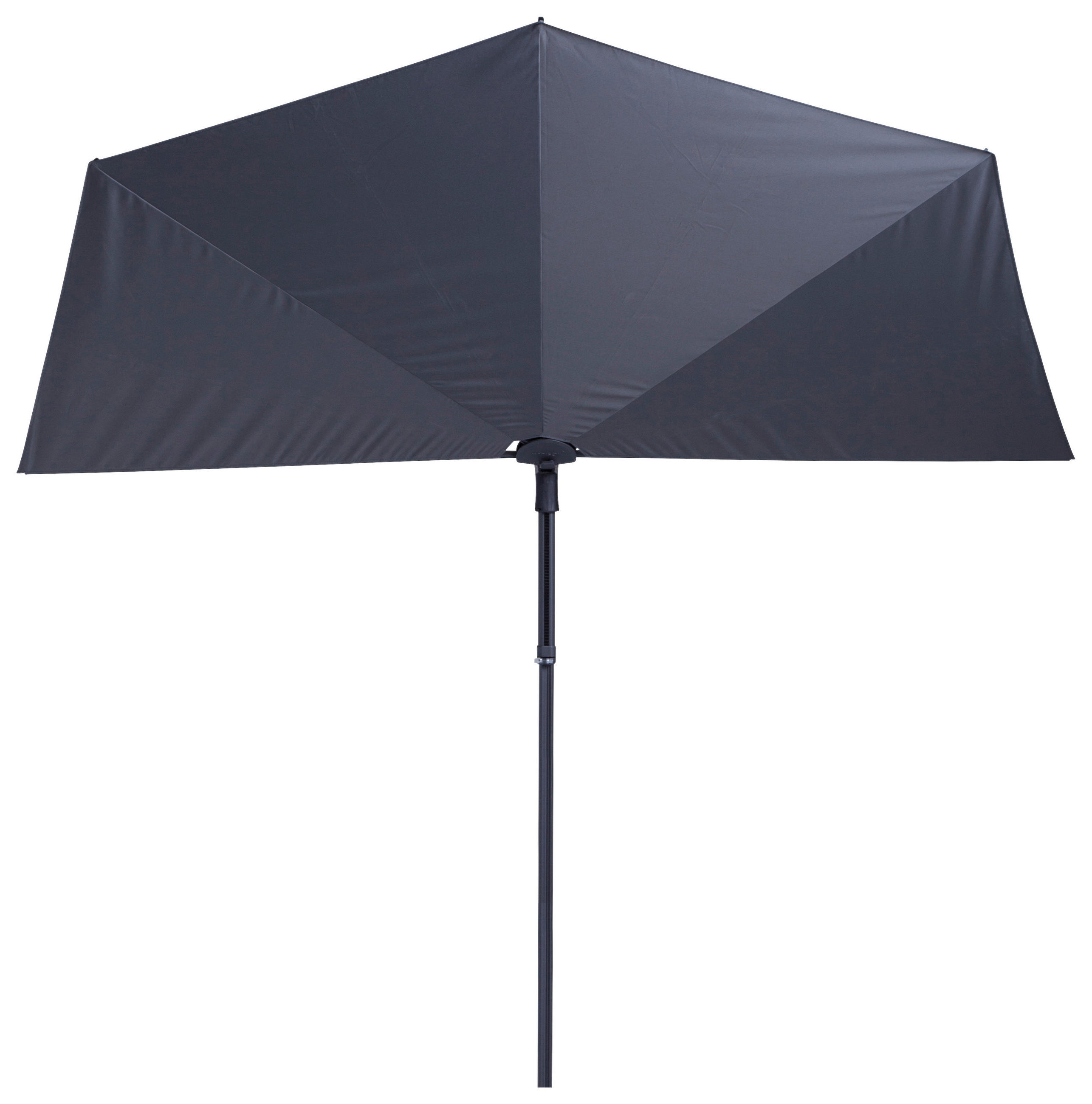 SONNENSCHIRM 270 cm Grau  - Schwarz/Grau, Basics, Textil/Metall (270/150cm)