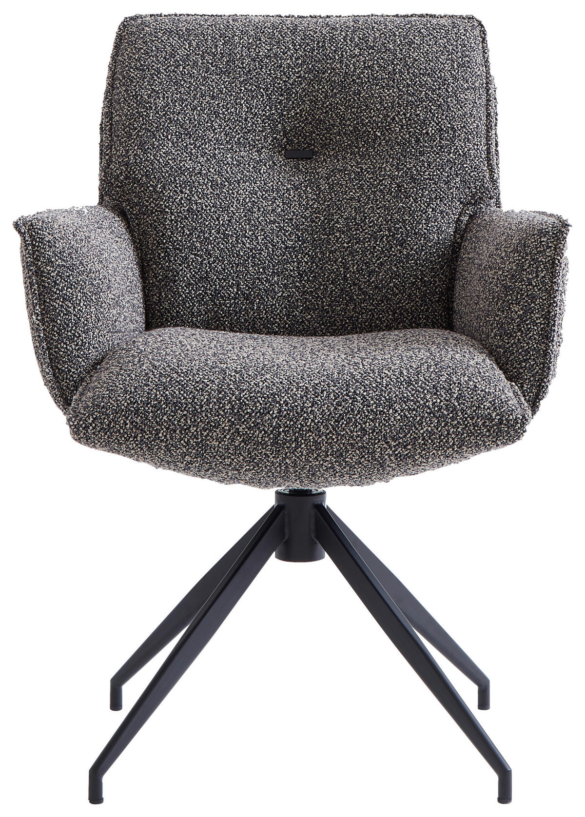ARMLEHNSTUHL  in Eisen Webstoff  - Dunkelgrau/Schwarz, Design, Textil/Metall (66/89/69cm) - Novel