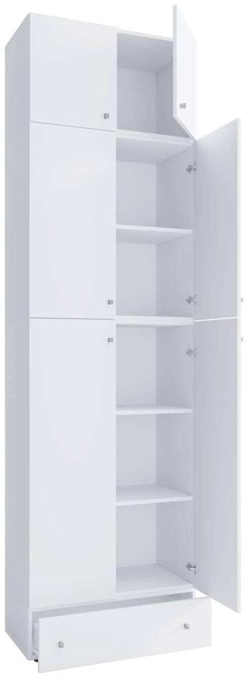 SCHUHSCHRANK in 70/240/39 cm - Weiß/Grau, MODERN, Holzwerkstoff/Kunststoff (70/240/39cm) - MID.YOU