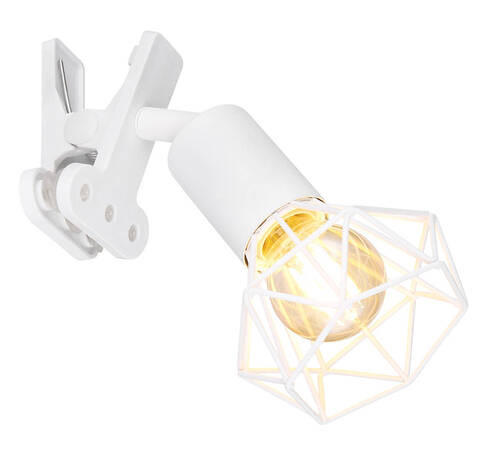 Thumbnail - Globo Klemmleuchte, Weiß, Metall, 9.2x18.8x13 cm, Wippschalter, Lampen & Leuchten, Innenbeleuchtung, Tischlampen, Klemml...