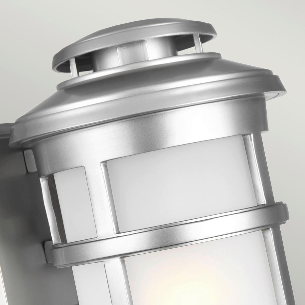 AUSSENWANDLEUCHTE - Edelstahlfarben, Konventionell, Glas (19,1/22,6/32,9cm) - Elstead Lighting
