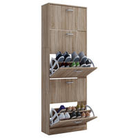 SCHUHSCHRANK Eichefarben  - Edelstahlfarben/Eichefarben, KONVENTIONELL, Holzwerkstoff/Kunststoff (59/170/22cm) - MID.YOU