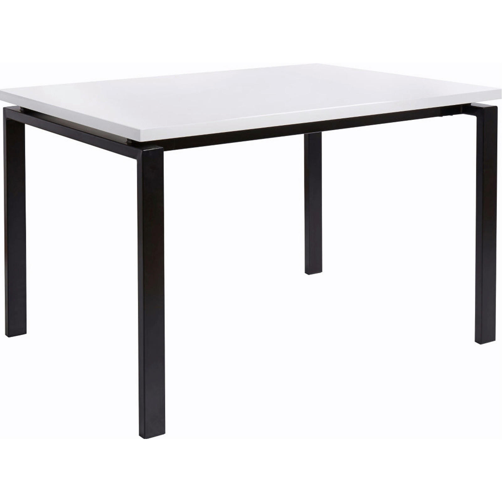 ESSTISCH in Metall, Holzwerkstoff 120/75/90 cm  - Schwarz/Weiß, Design, Holzwerkstoff/Metall (120/75/90cm) - MID.YOU