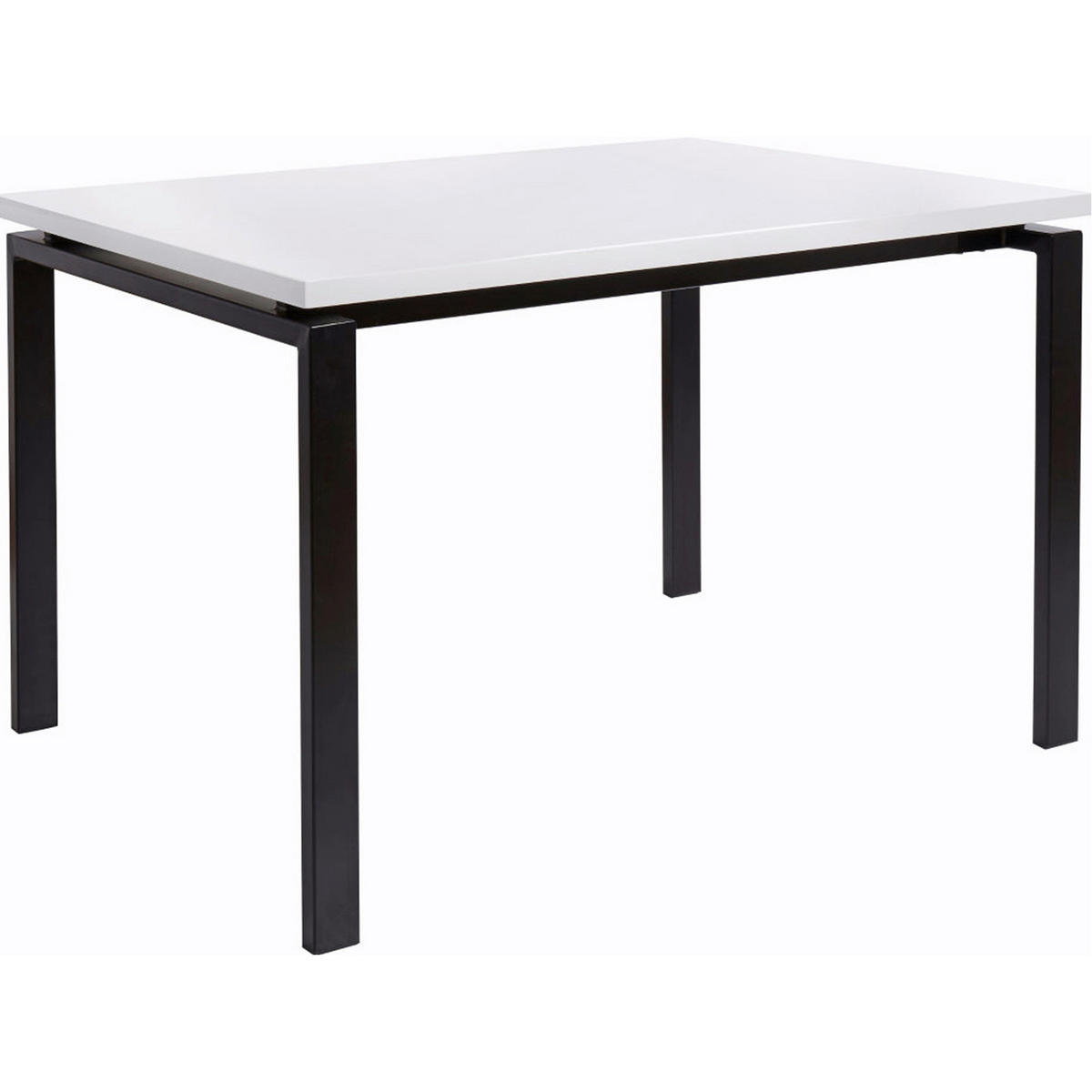 ESSTISCH in Metall, Holzwerkstoff 120/75/90 cm  - Schwarz/Weiß, Design, Holzwerkstoff/Metall (120/75/90cm) - MID.YOU