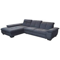 SEDEŽNA GARNITURA, velur siva  - črna/siva, Design, tekstil (204/297cm) - Xora