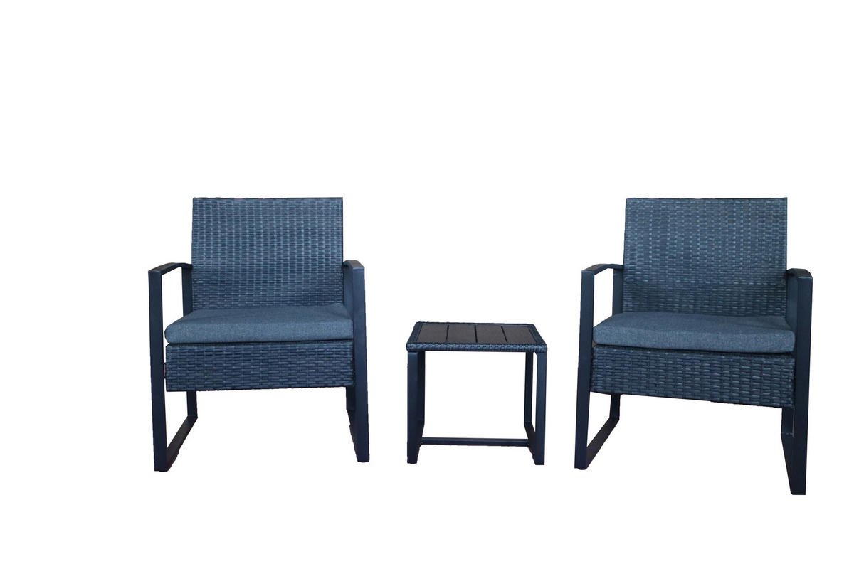 GARTENSET  - Anthrazit/Grau, Design, Kunststoff/Textil - Livetastic