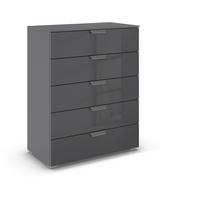 KOMMODE  in 80/100/43 cm  - Chromfarben/Dunkelgrau, Design, Glas/Holzwerkstoff (80/100/43cm) - Carryhome