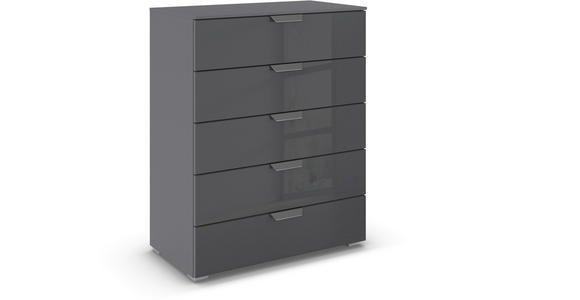 KOMMODE  in 80/100/43 cm  - Chromfarben/Dunkelgrau, Design, Glas/Holzwerkstoff (80/100/43cm) - Carryhome