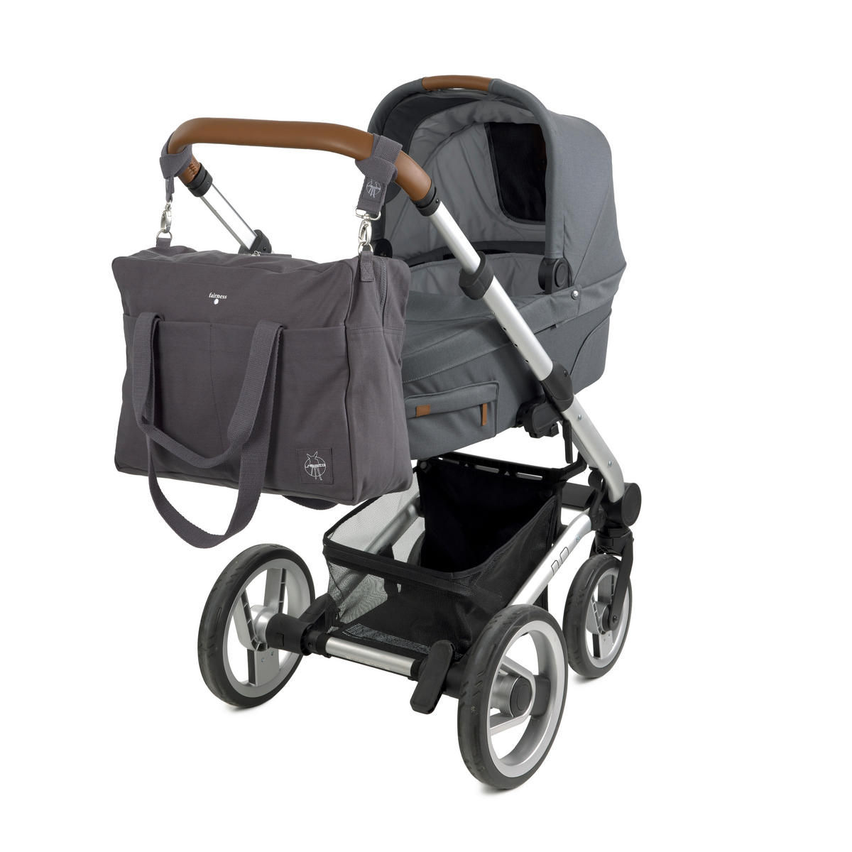 WICKELTASCHE  - Anthrazit, Basics, Textil (44/16/34cm) - Lässig