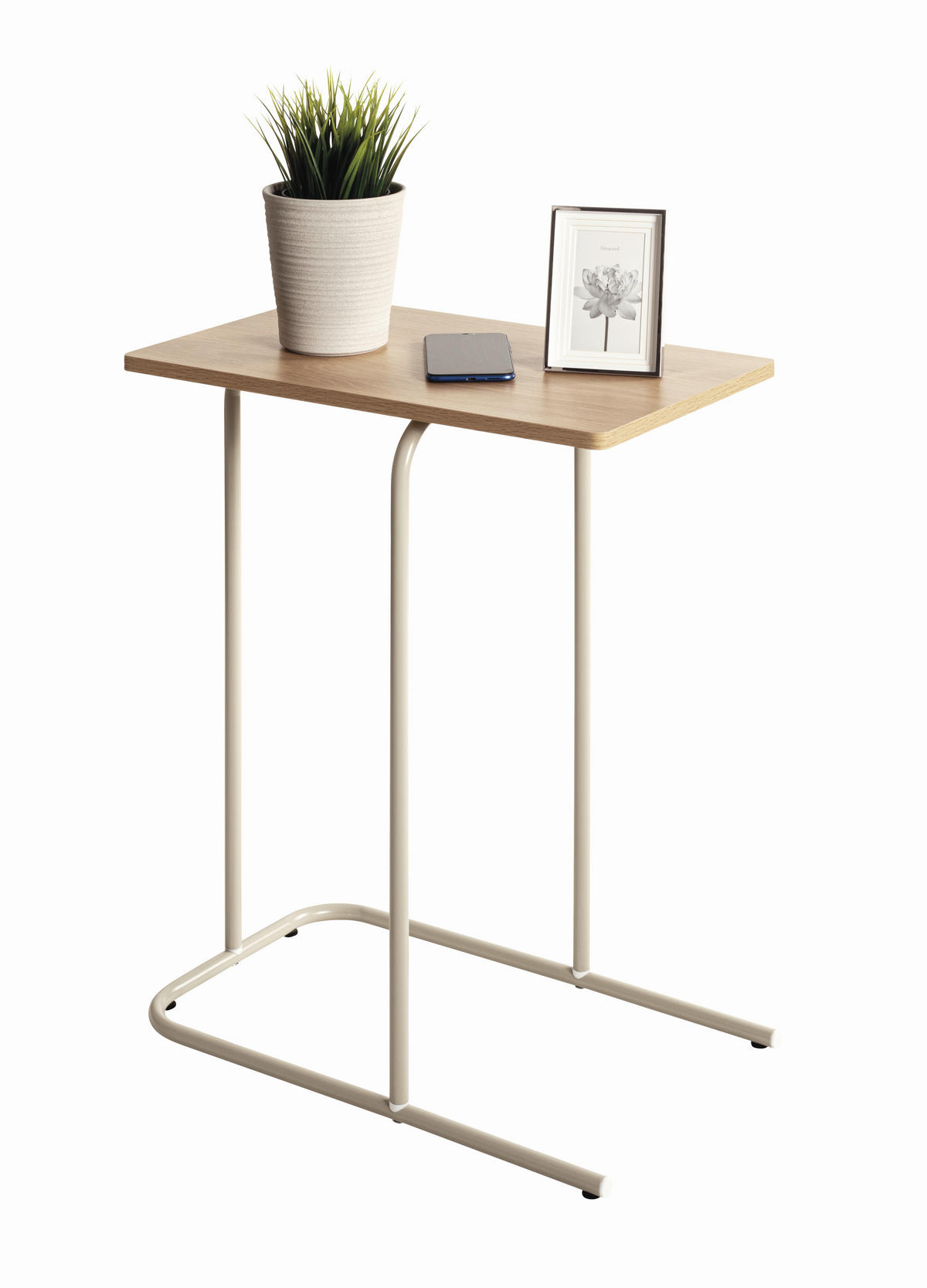 BEISTELLTISCH 30/50/65 cm Eichefarben, Kaschmir rechteckig  - Kaschmir/Eichefarben, Trend, Holzwerkstoff/Metall (30/50/65cm)