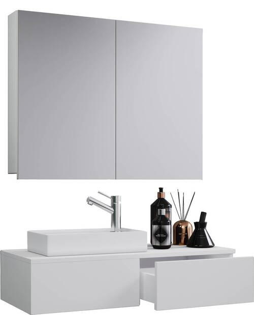 BADEZIMMER in 85 cm - Weiss, Modern, Keramik/Holzwerkstoff (85cm) - MID.YOU