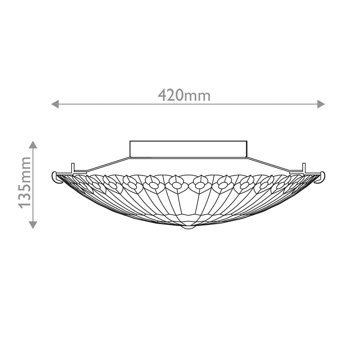 DECKENLEUCHTE  13,5/42,0 cm    - Dunkelbraun/Multicolor, Konventionell, Glas/Metall (13,5/42,0cm) - Elstead Lighting