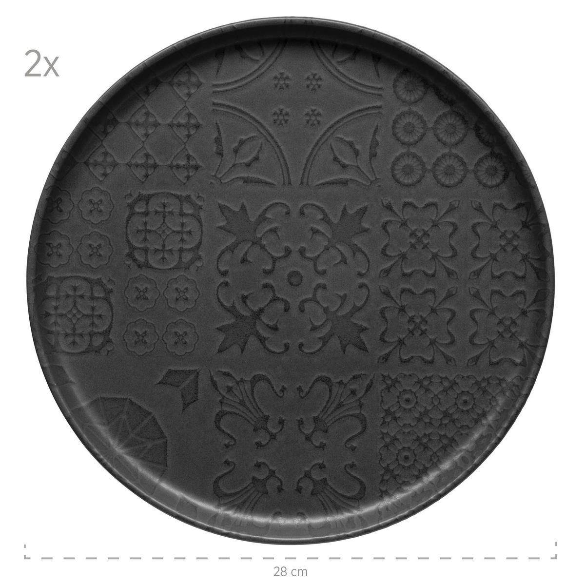 KOMBISERVICE 8-teilig  - Schwarz, Basics, Keramik - Mäser