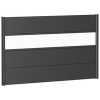 SICHTSCHUTZ - Dunkelgrau, Basics, Kunststoff/Metall (145/91/4,4cm) - Biohort