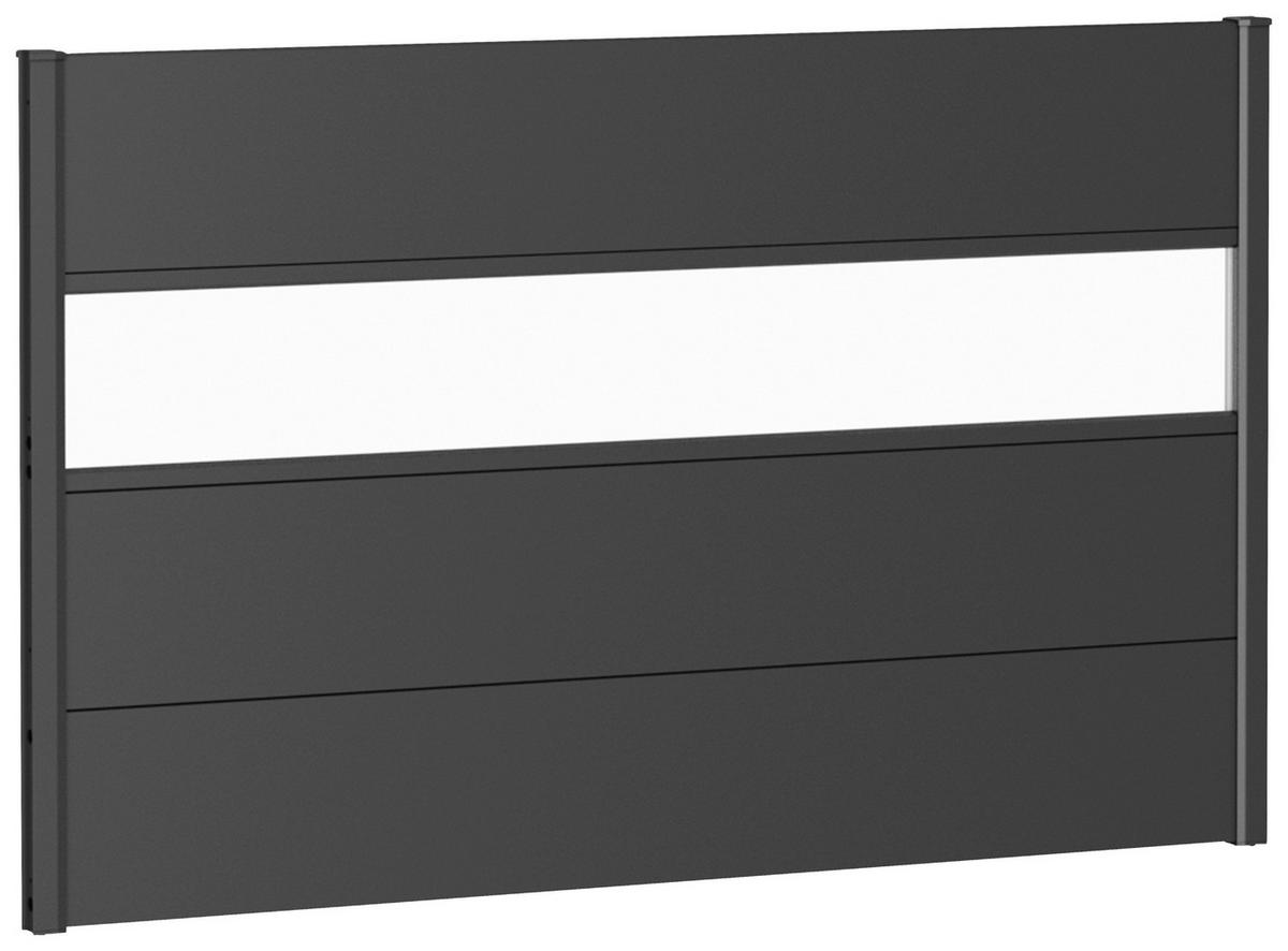 SICHTSCHUTZ - Dunkelgrau, Basics, Kunststoff/Metall (145/91/4,4cm) - Biohort