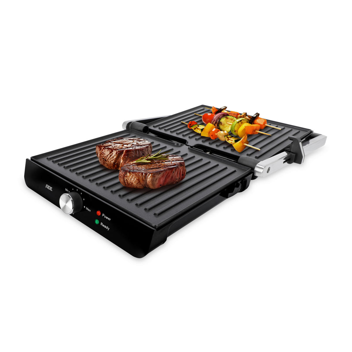 KONTAKTGRILL  - Schwarz, Basics, Kunststoff/Metall (35/32,5/12cm) - ADE