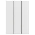 DREHTÜRENSCHRANK 151/223/61 cm,  in Weiß, 3-türig  - Graphitfarben/Weiß, Basics, Holzwerkstoff/Metall (151/223/61cm) - Novel