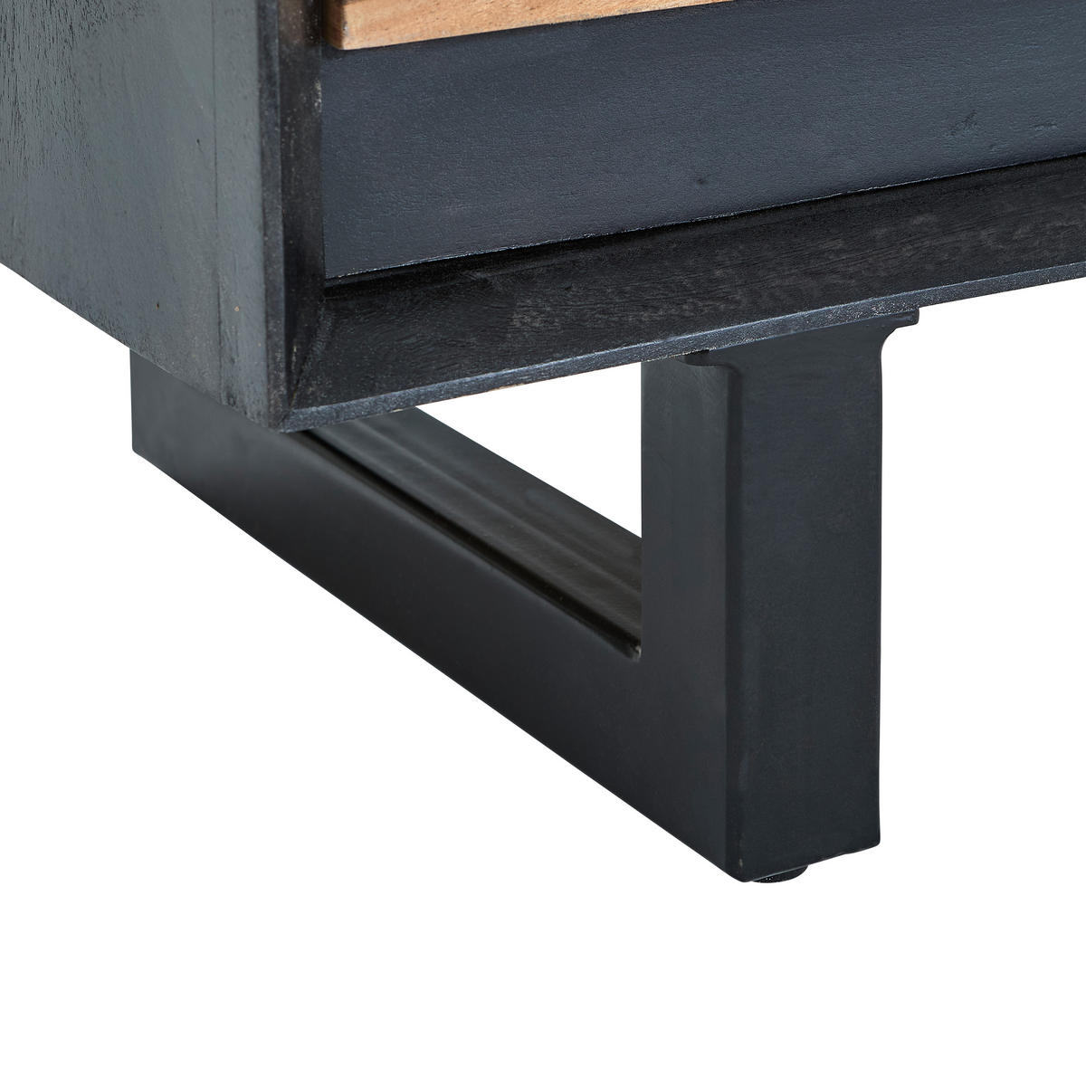 SIDEBOARD  168/76/61 cm  - Schwarz/Naturfarben, Design, Holz/Metall (168/76/61cm) - Livetastic