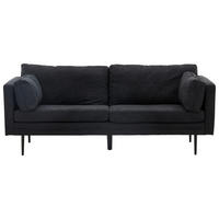 2-SITS SOFFA i metall, textil svart  - svart, Design, metall/textil (203/84/90cm) - Livetastic