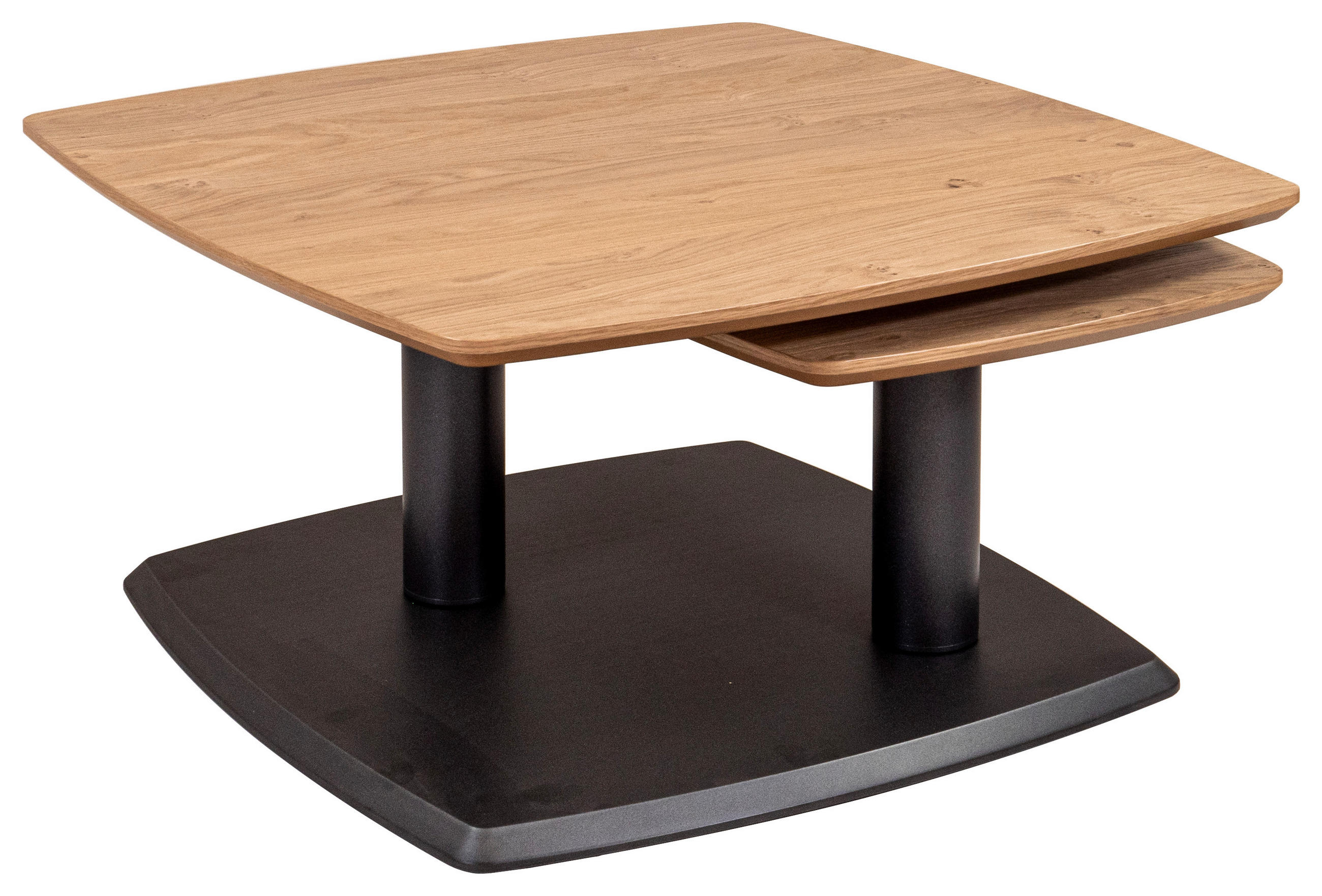 COUCHTISCH in Holz, Metall, Holzwerkstoff 76/76/38-43 cm  - Wildeiche/Anthrazit, Natur, Holz/Holzwerkstoff (76/76/38-43cm) - Venda