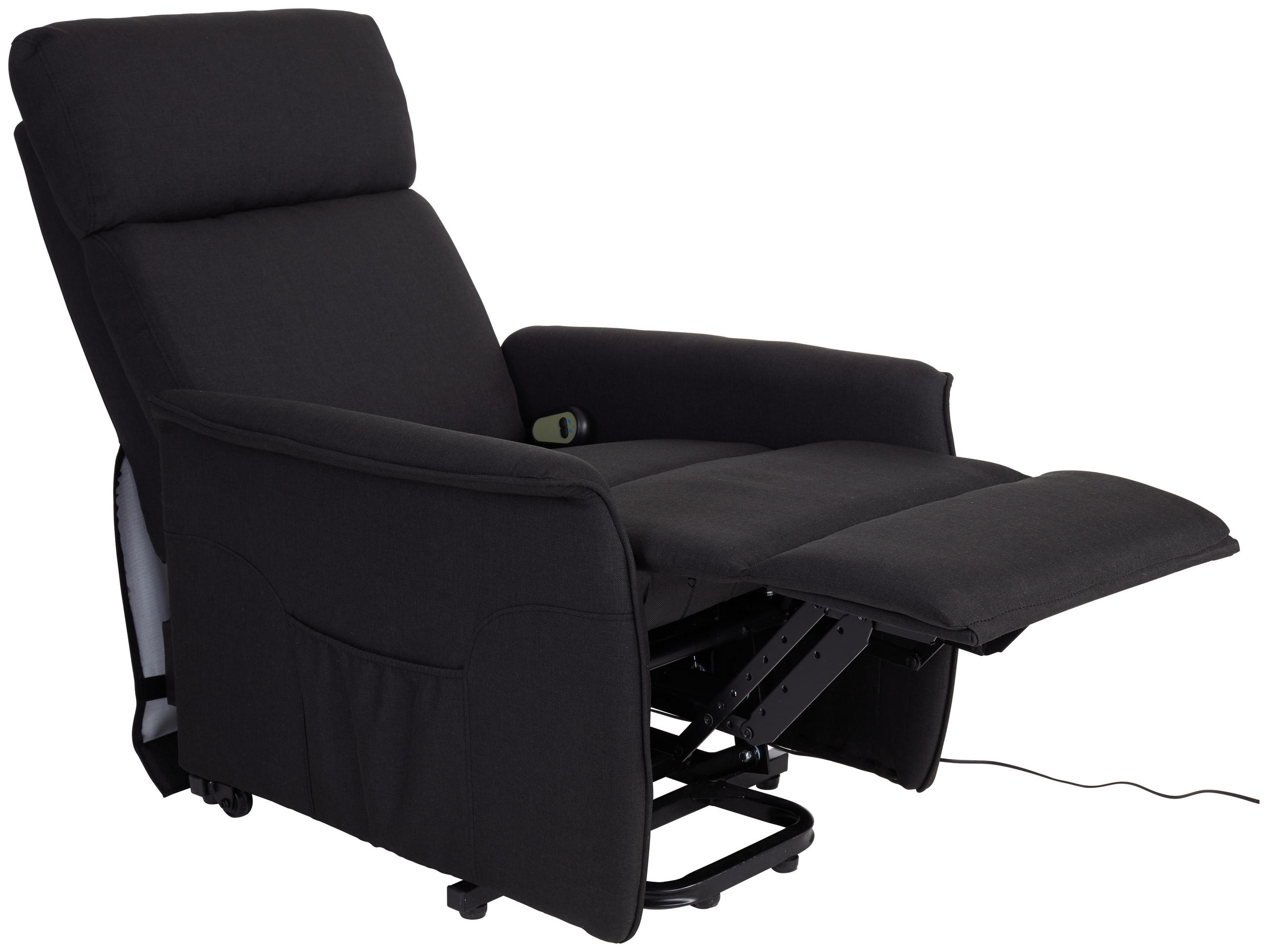 FERNSEHSESSEL mit Webstoff Anthrazit - Anthrazit/Schwarz, KONVENTIONELL, Textil/Metall (66/80-97/90-159,5cm) - MID.YOU