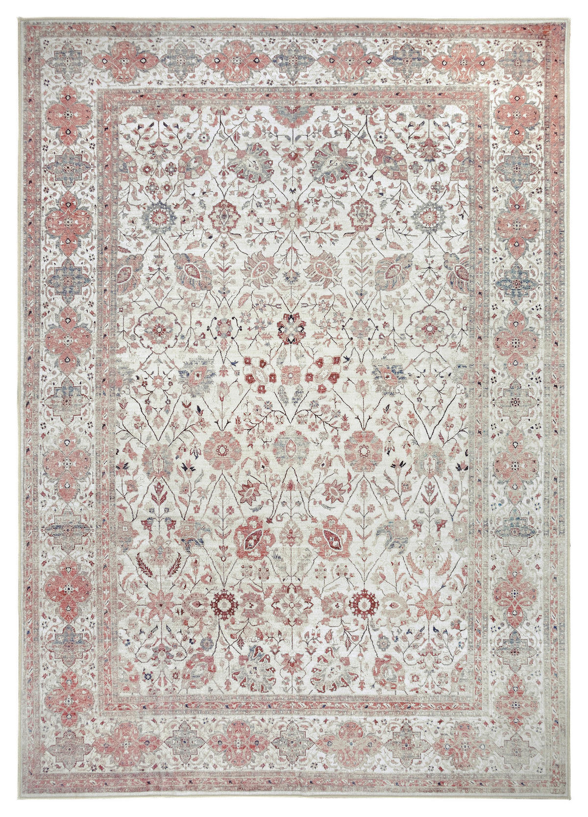 KOBEREC TKANÝ NA PLOCHO, 160/230 cm světle modrá, perleť, korály - korály/světle modrá, Design, textil/plast (160/230cm) - Lindorug