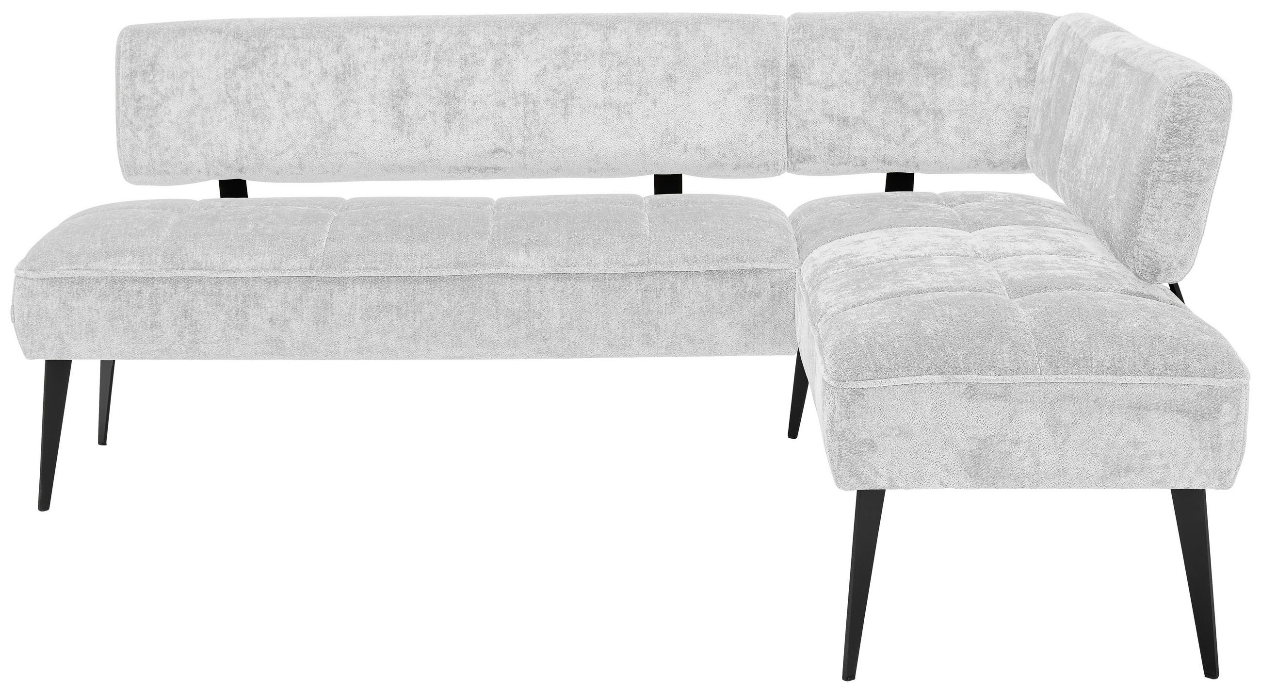 ECKBANK 212/162 cm Webstoff Hellgelb Metall   - Hellgelb/Schwarz, MODERN, Textil/Metall (212/162cm) - Welnova