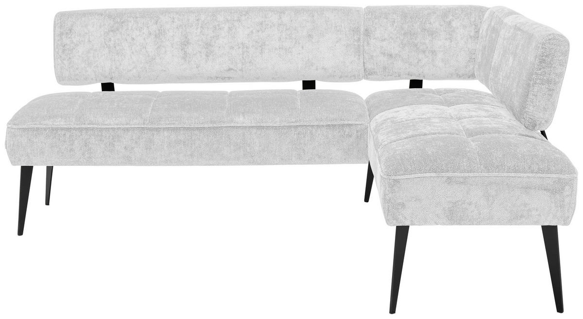 ECKBANK 212/162 cm Webstoff Hellgelb Metall   - Hellgelb/Schwarz, MODERN, Textil/Metall (212/162cm) - Welnova