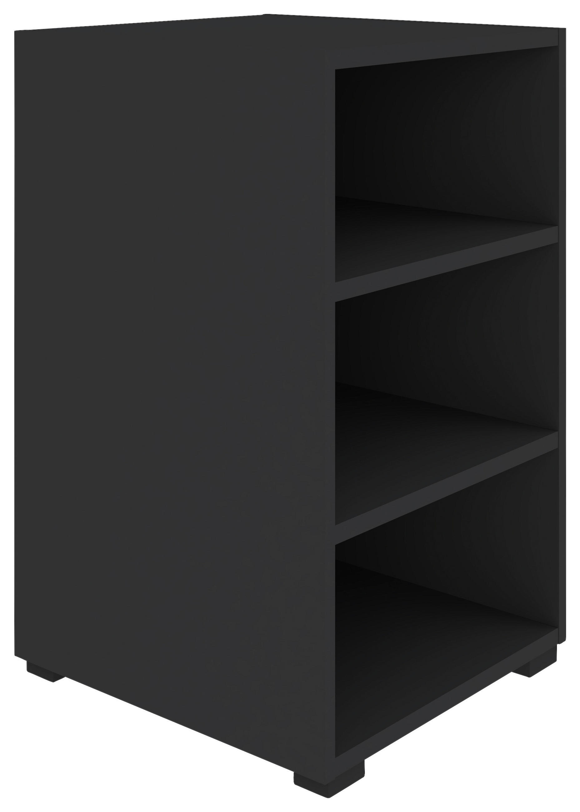 ETAJERĂ  46/67/40 cm antracit  - antracit/negru, Konventionell, plastic/material pe bază de lemn (46/67/40cm) - Hom`in