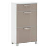 SCHUHKIPPER Santina  in 61/108/31 cm  - Taupe/Chromfarben, Design, Glas/Holzwerkstoff (61/108/31cm)