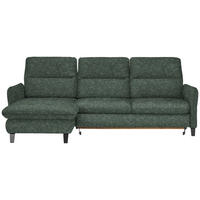 ECKSOFA Grün Plüsch  - Schwarz/Grün, KONVENTIONELL, Textil/Metall (190/254cm) - Livetastic