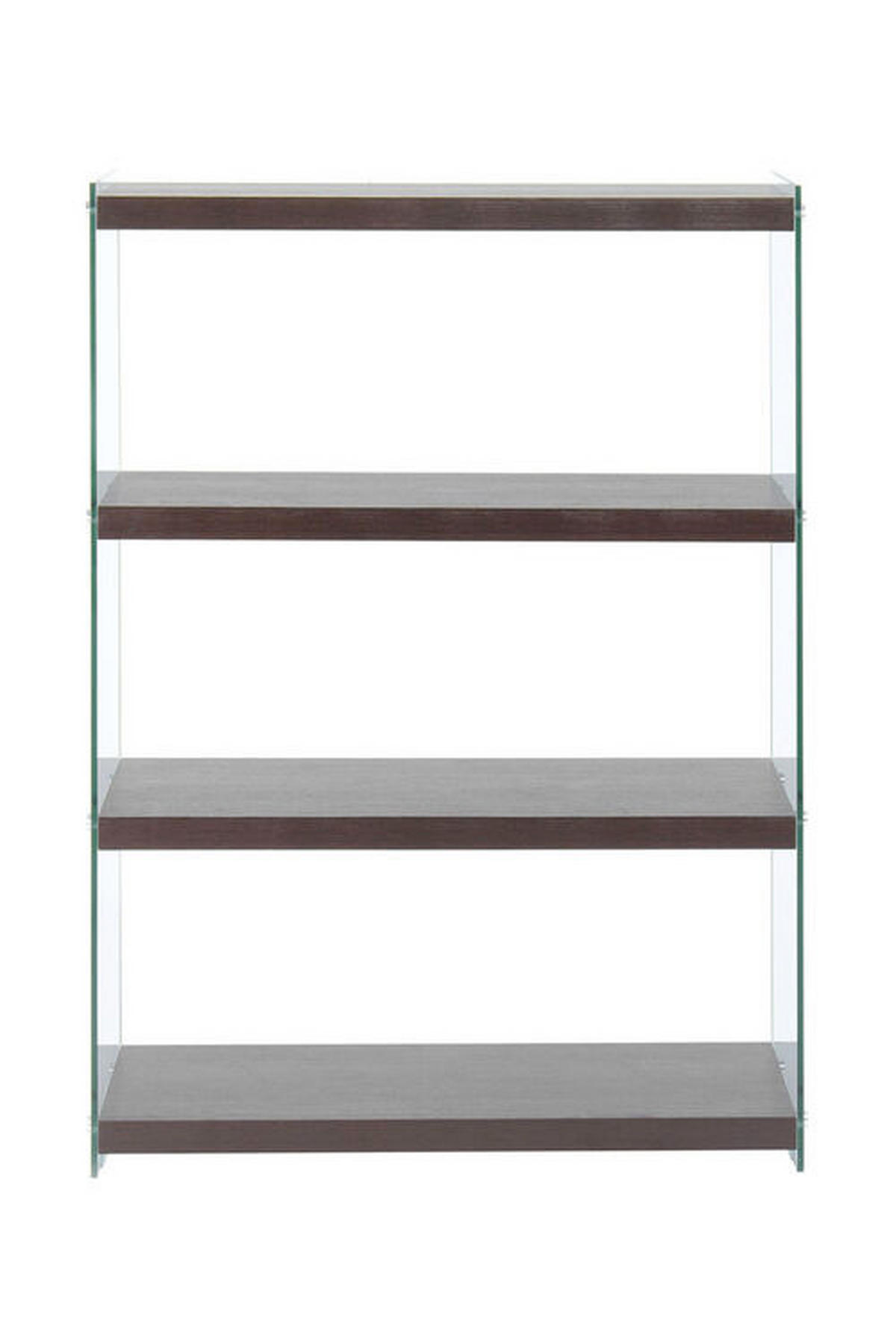 REGAL  83/113/29,5 cm Dunkelbraun  - Dunkelbraun, Modern, Glas/Holzwerkstoff (83/113/29,5cm) - Kayoom
