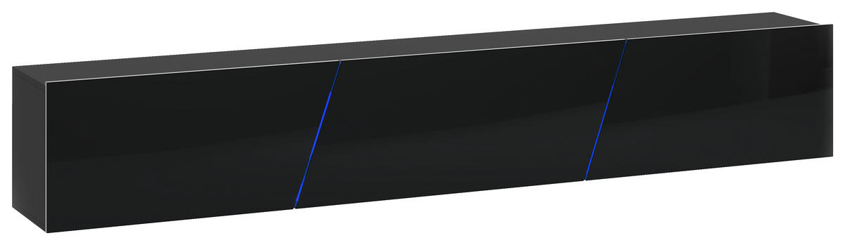 LOWBOARD SLANT  in 240/40/35 cm  - Schwarz, Design, Holzwerkstoff/Kunststoff (240/40/35cm) - Livetastic