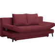 SCHLAFSOFA Sidney in Weinrot  - Weinrot/Schwarz, Design, Textil/Metall (200/85/90cm) - Xora