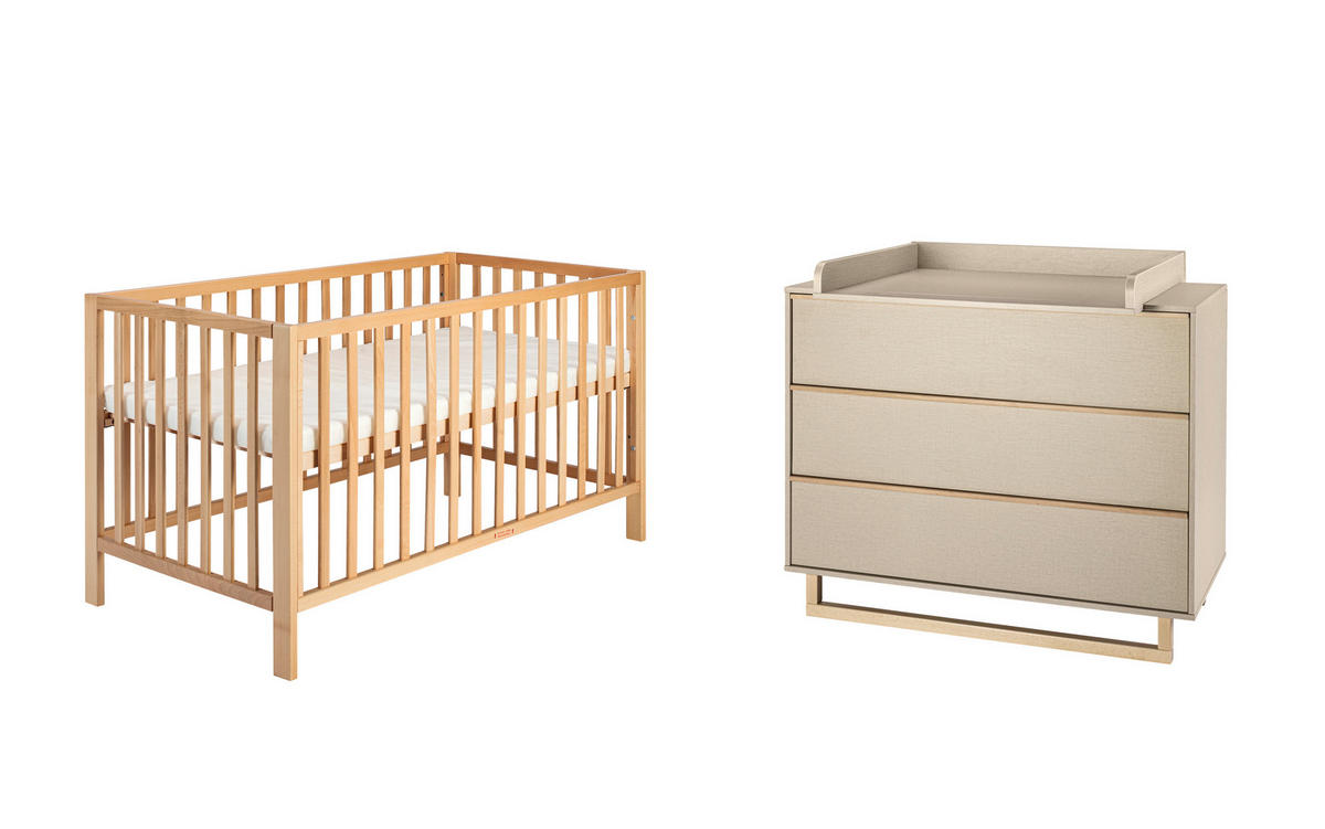 BABYZIMMER TERRY  - Beige/Buchefarben, Basics, Holz/Holzwerkstoff (191cm) - Schardt
