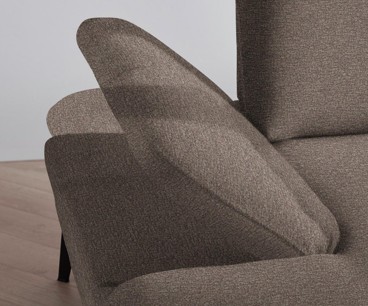 HÖRNSOFFA i vävt tyg gråbrun  - gråbrun/svart, Design, metall/textil (289/180cm) - MID.YOU