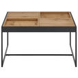 COUCHTISCH in Holz, Metall, Holzwerkstoff 83/83/45 cm  - Eichefarben/Schwarz, Design, Holz/Holzwerkstoff (83/83/45cm) - Novel